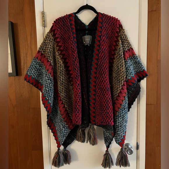 Anthropologie Fringed Knit Kimono - Picture 2 of 6
